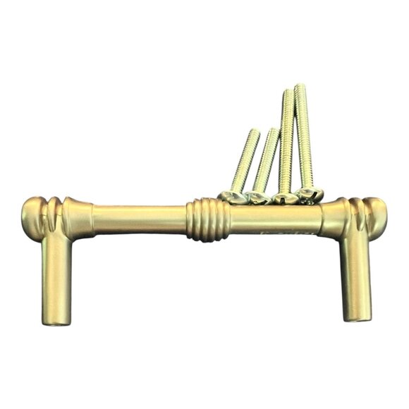 Sumner Street Charlotte Satin Nickel Drawer Pulls 3-1/4 In With Screws Set Of 2 - Picture 2 of 3